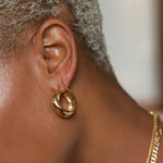 Fiori Twist Gold Earrings