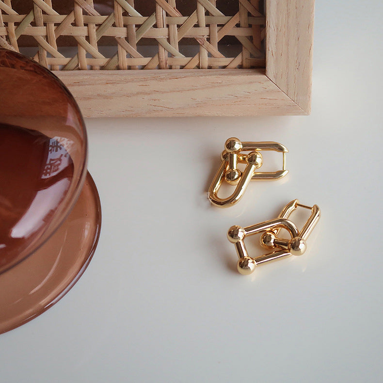 Maya Link Gold Earrings