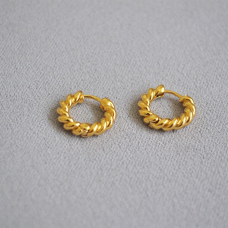 Deena Gold Mini Hoop Earrings
