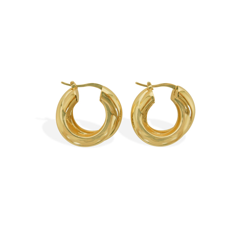 Fiori Twist Gold Earrings
