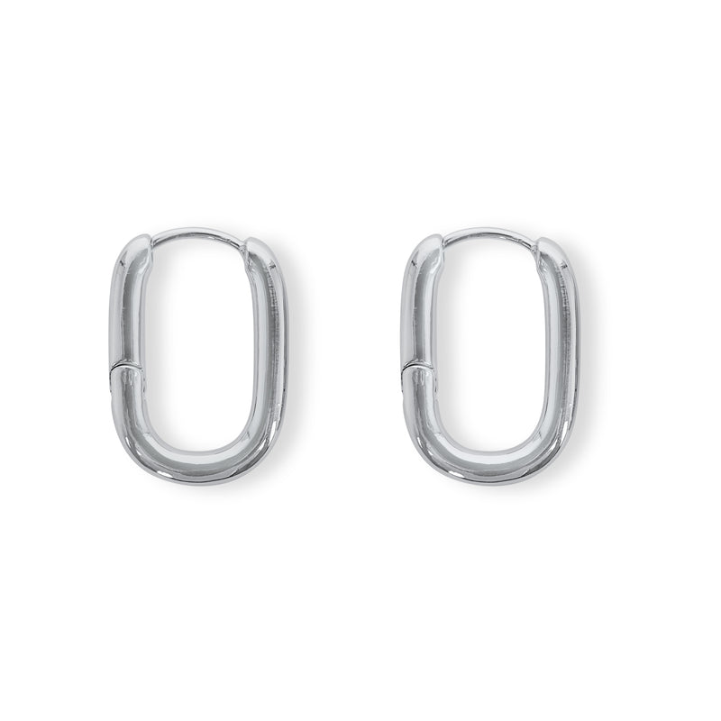 Reema Silver Hoop Earrings