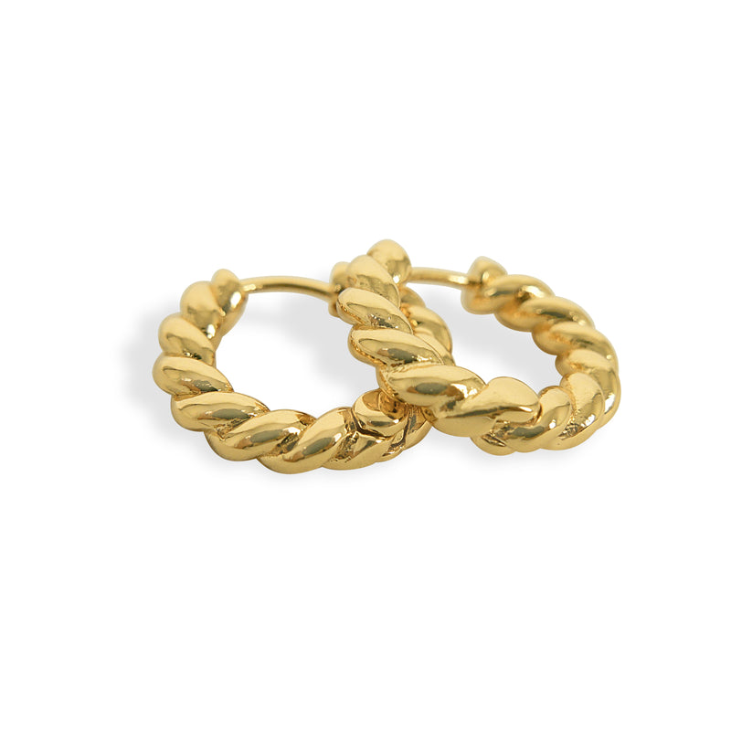Deena Gold Mini Hoop Earrings