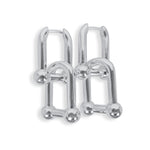 Maya Link Silver Earrings