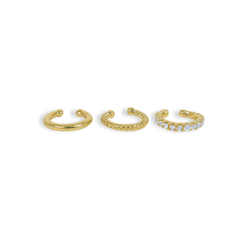 Moona Cuffs Gold Earrings