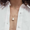 Leah White Pendant Necklace
