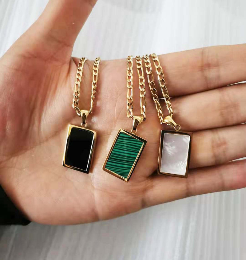 Leah Black Pendant Necklace